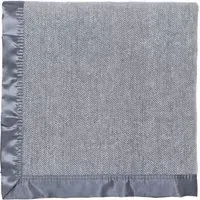Herringbone Woven Throw - Grey, Wool