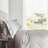 King Size Duvet Cover Floral - Grey, Cotton