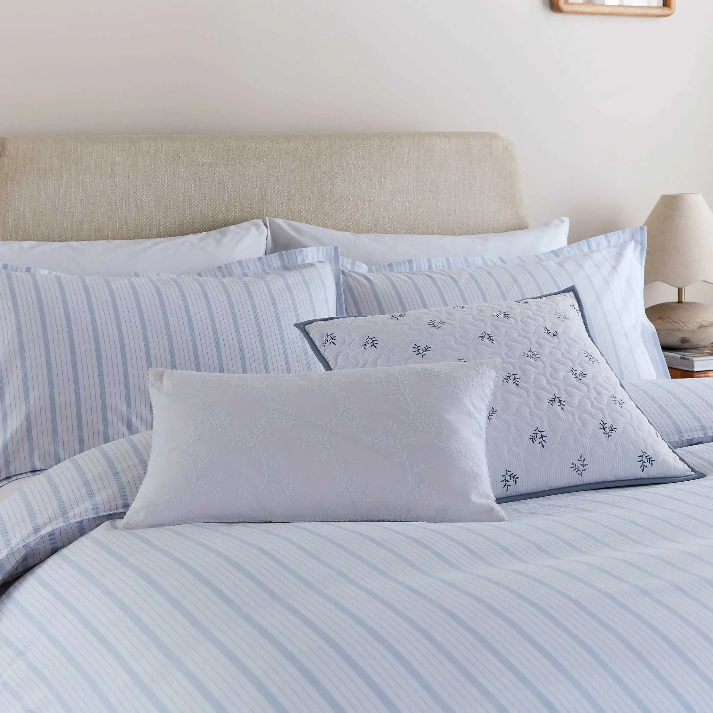 King Size Duvet Cover Set - Blue, Cotton