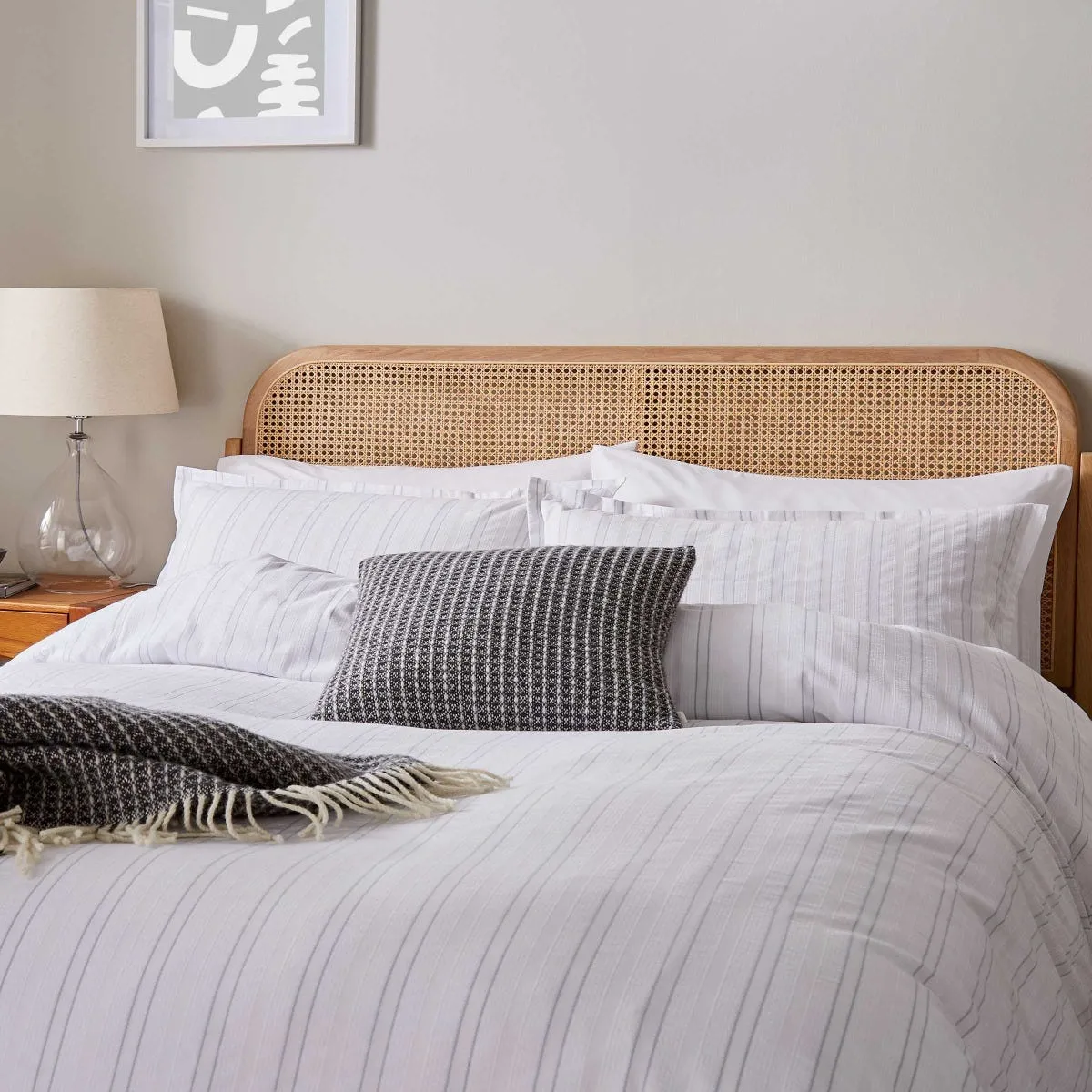 King Size Duvet Cover Set - Cloud Grey, Cotton