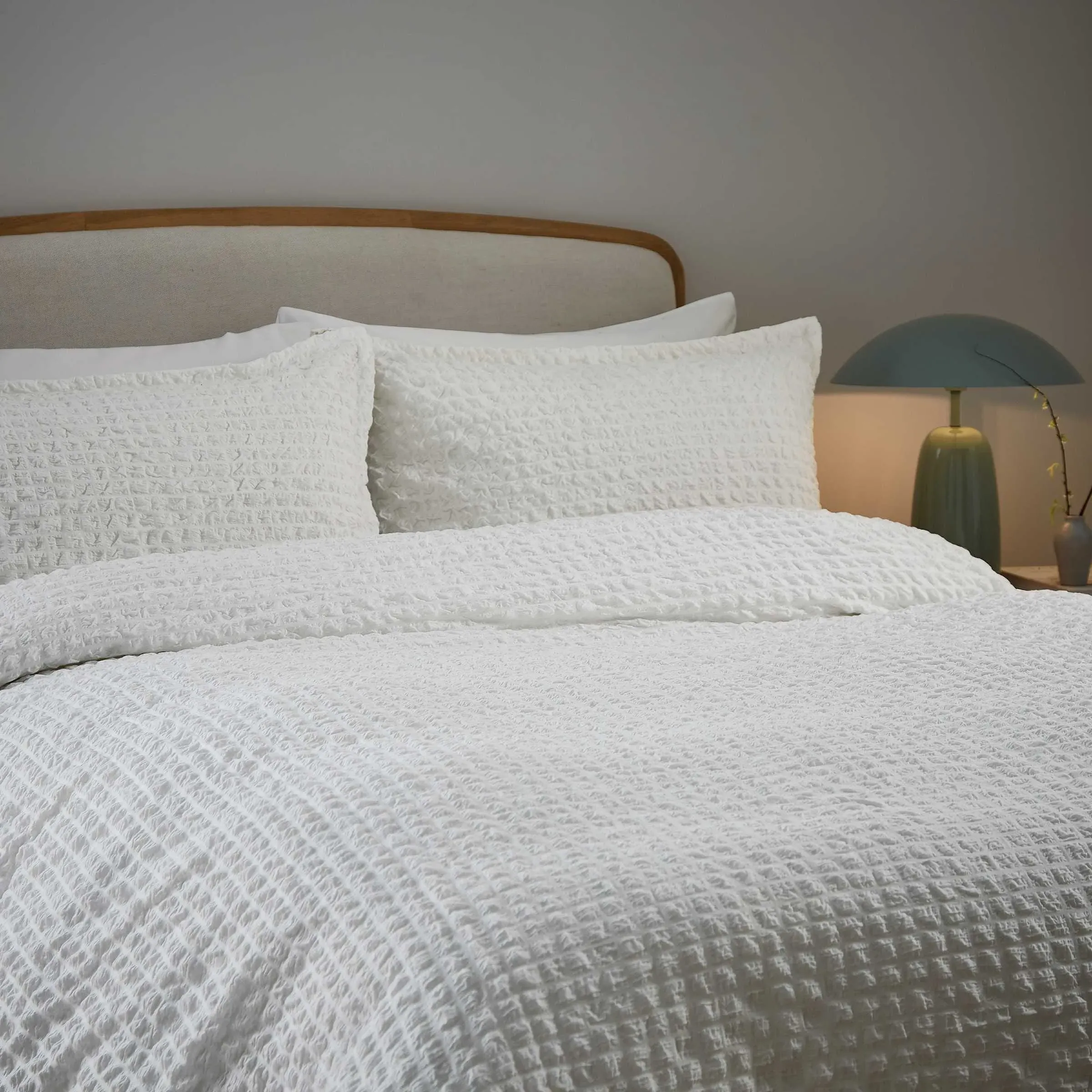 King Size Duvet Cover Set - White, Cotton