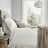 King Size Duvet Cover with Ladder Stitch - White
