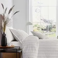 King Size Duvet Cover with Waffle Texture - Green, Cotton