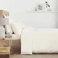 Kingsize Duvet Cover 500 Thread Count - Ivory, Cotton