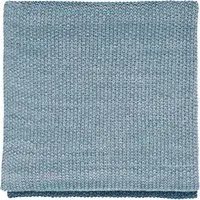 Knitted Throw with Ombre Effect - Blue, Cotton