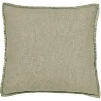 Lewin Herringbone Woven Cushion - Mourne Green, Wool alternate view