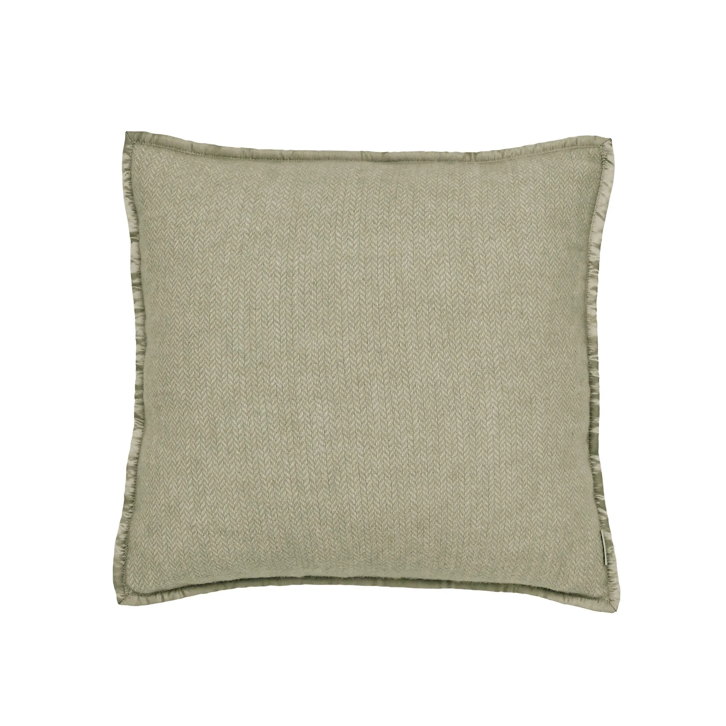 Lewin Herringbone Woven Cushion - Mourne Green, Wool product