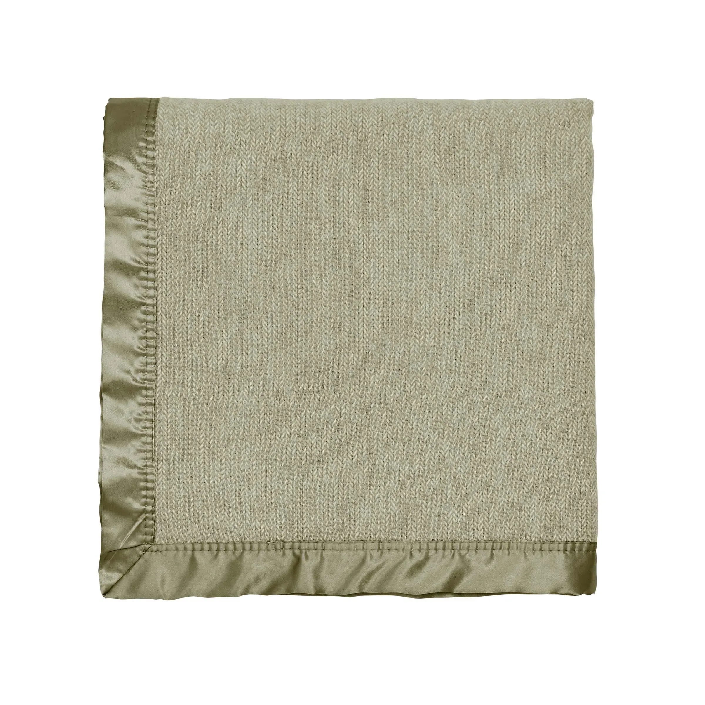 Lewin Herringbone Woven Throw - Mourne Green, Wool product
