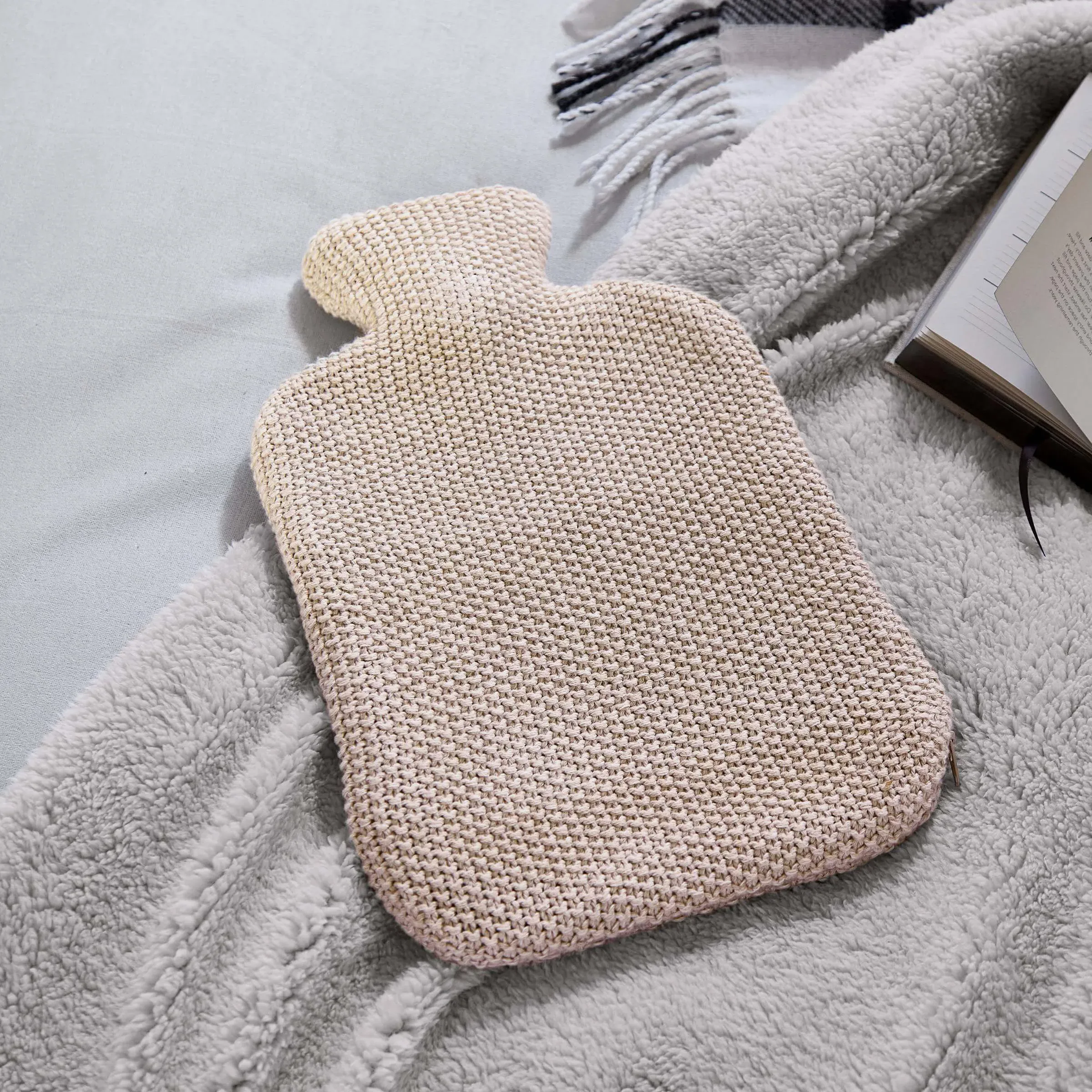 Murmur Ombre Knit Hot Water Bottle & Cover - Linen alternate view
