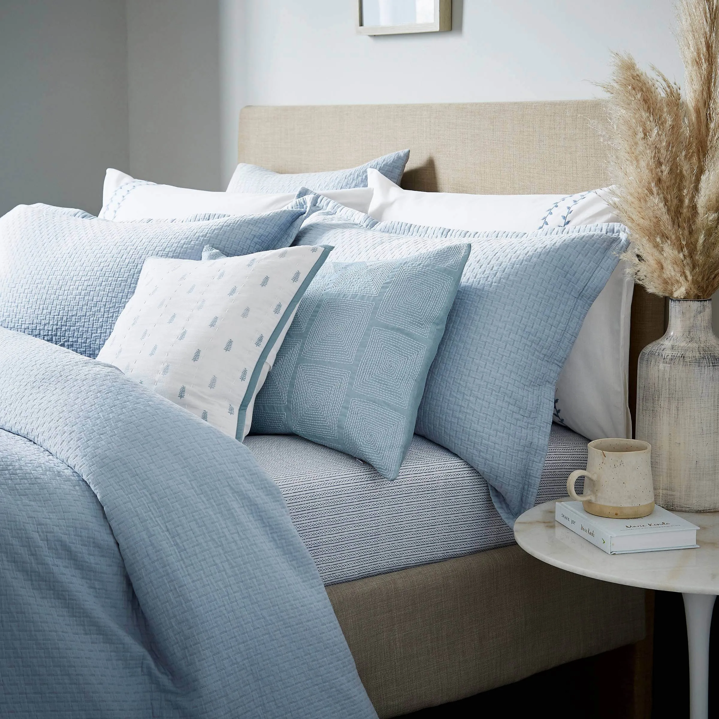 Oxford Pillowcase - Ballintoy Blue, Cotton