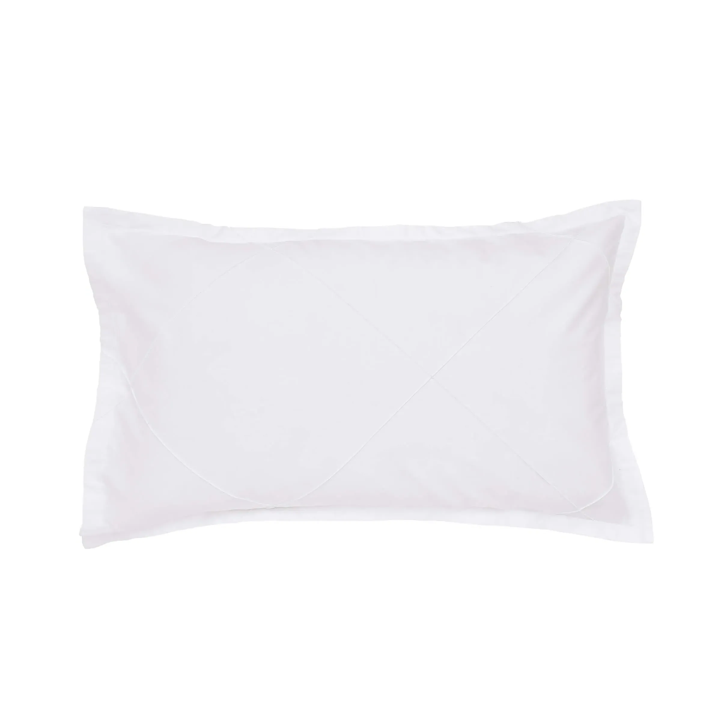 Oxford Pillowcase with Diamond Pleat - White image