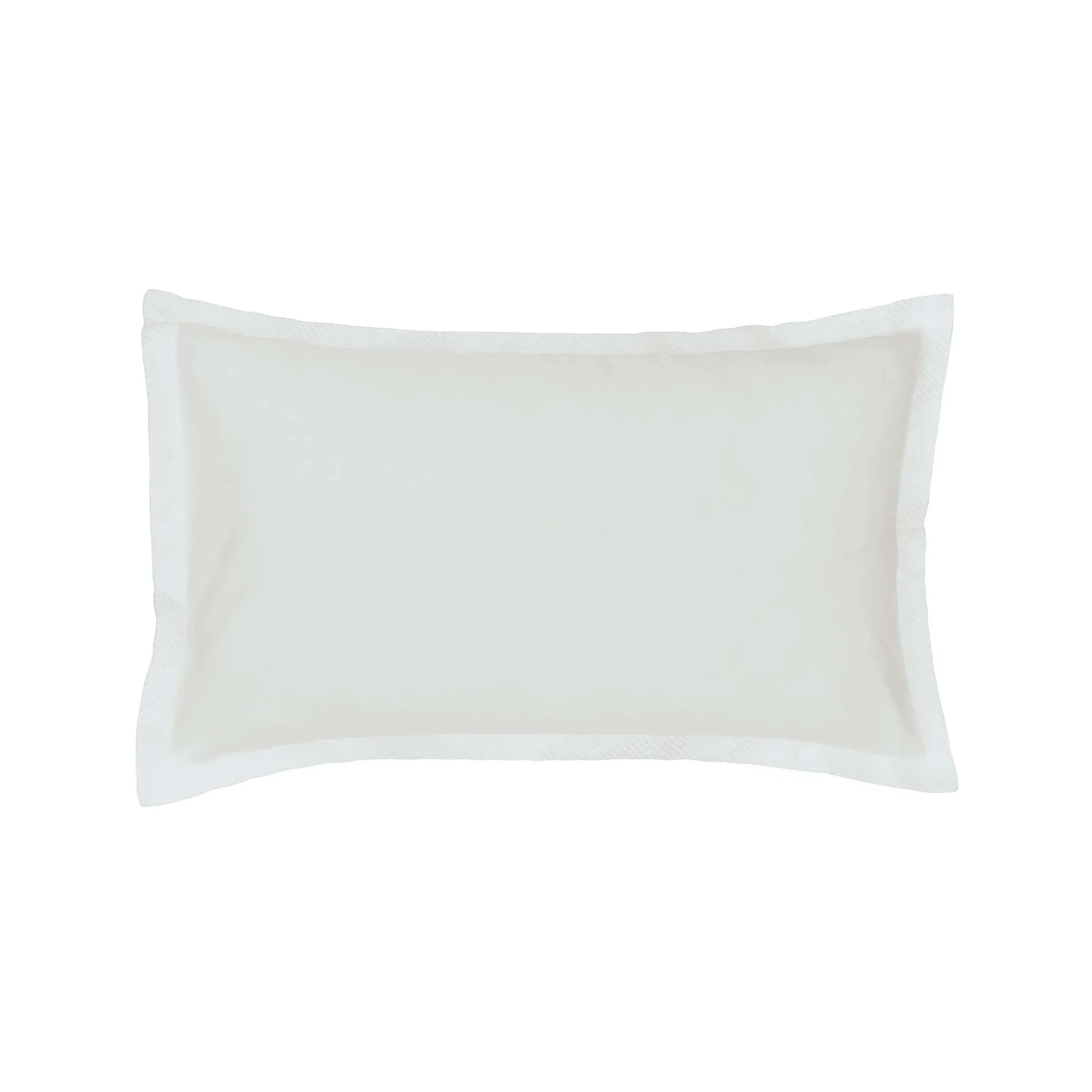 Oxford Pillowcase with Embroidery - White, Cotton image