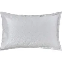 Oxford Pillowcase with Floral Design - Grey