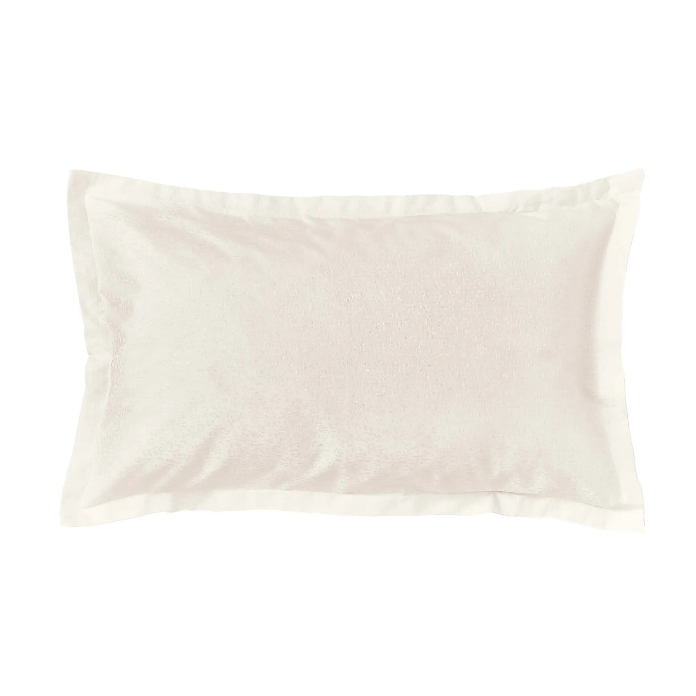 Oxford Pillowcase with Floral Design - Ivory