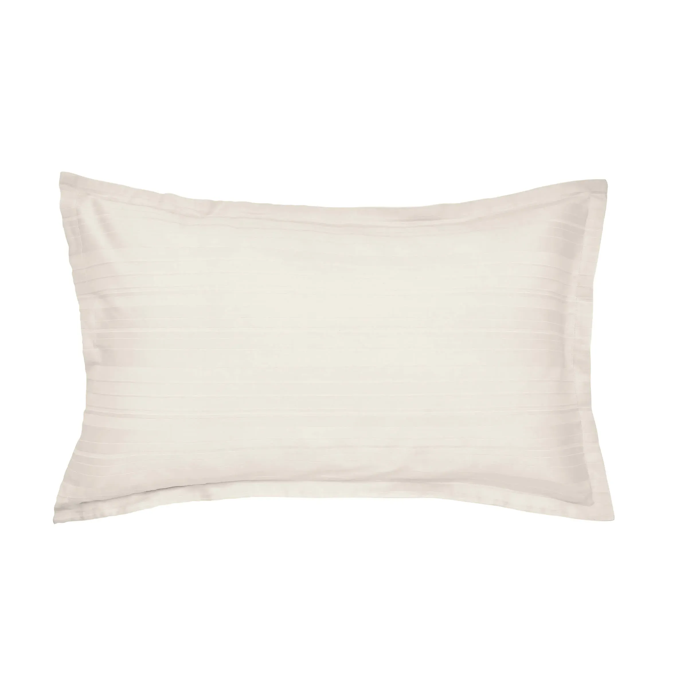 Oxford Pillowcase with Satin Stripes - Ivory image