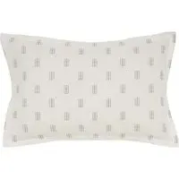 Oxford Pillowcase with Textured Design - Grey, Cotton
