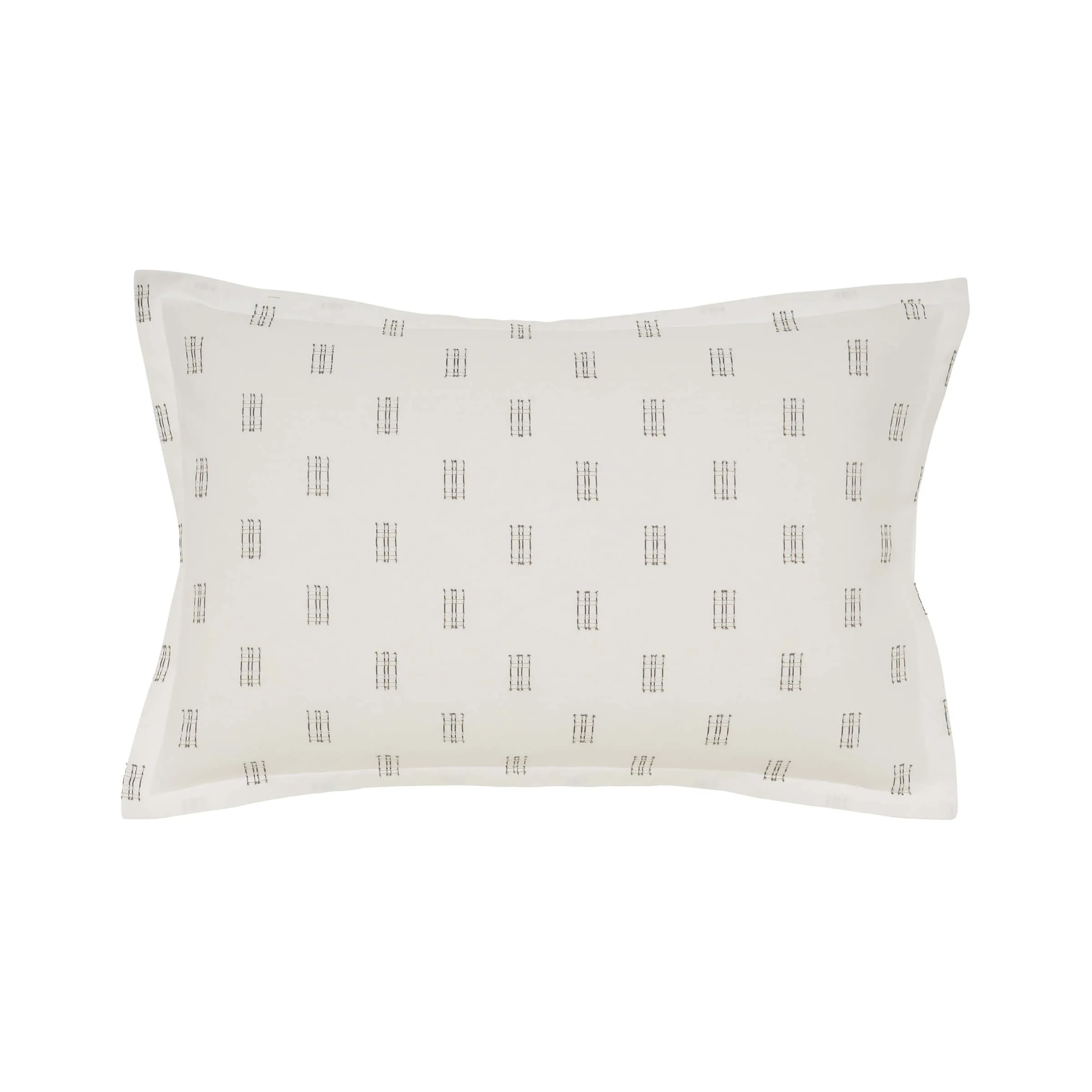 Oxford Pillowcase with Textured Design - Grey, Cotton image