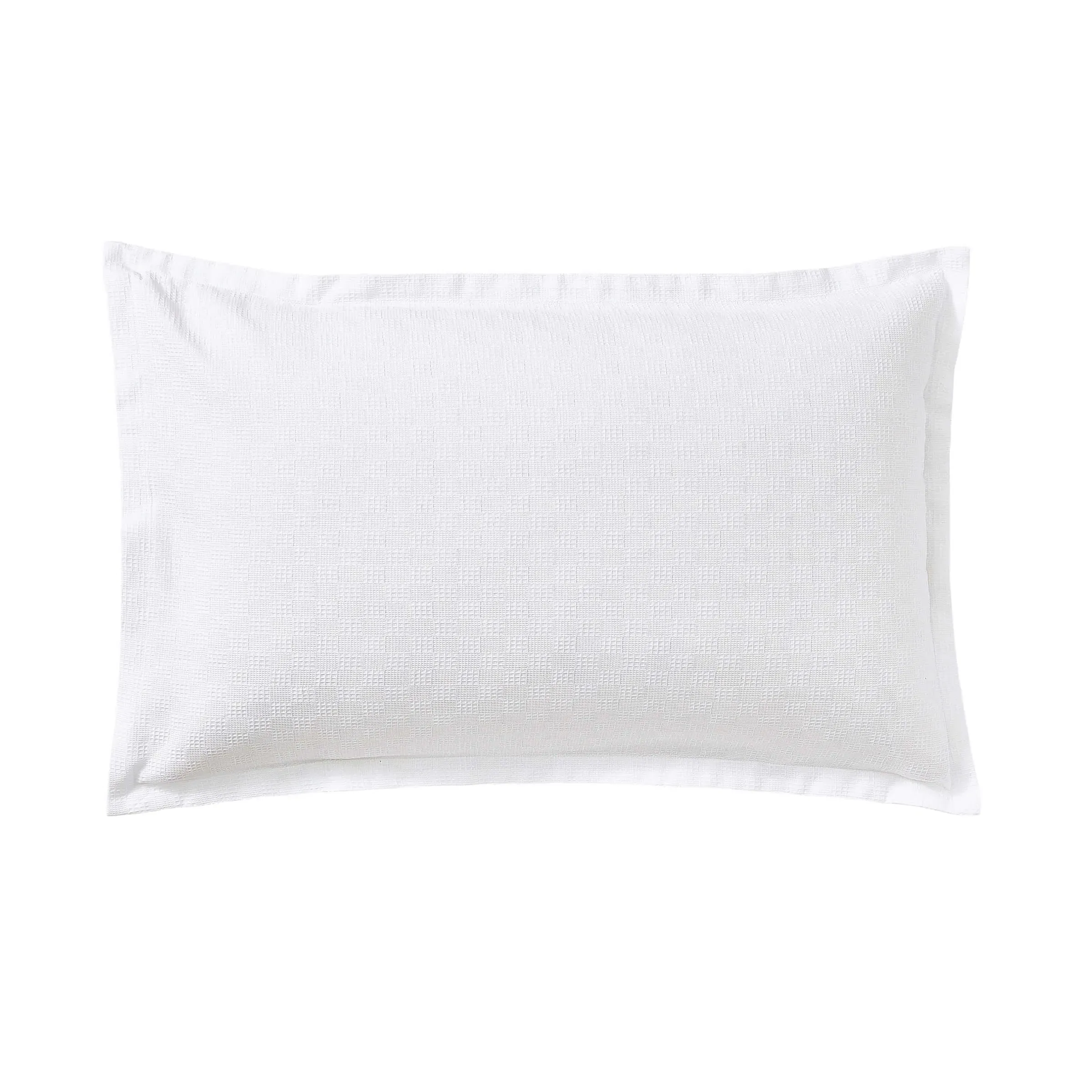 Oxford Pillowcase with Waffle Design - White, Cotton image