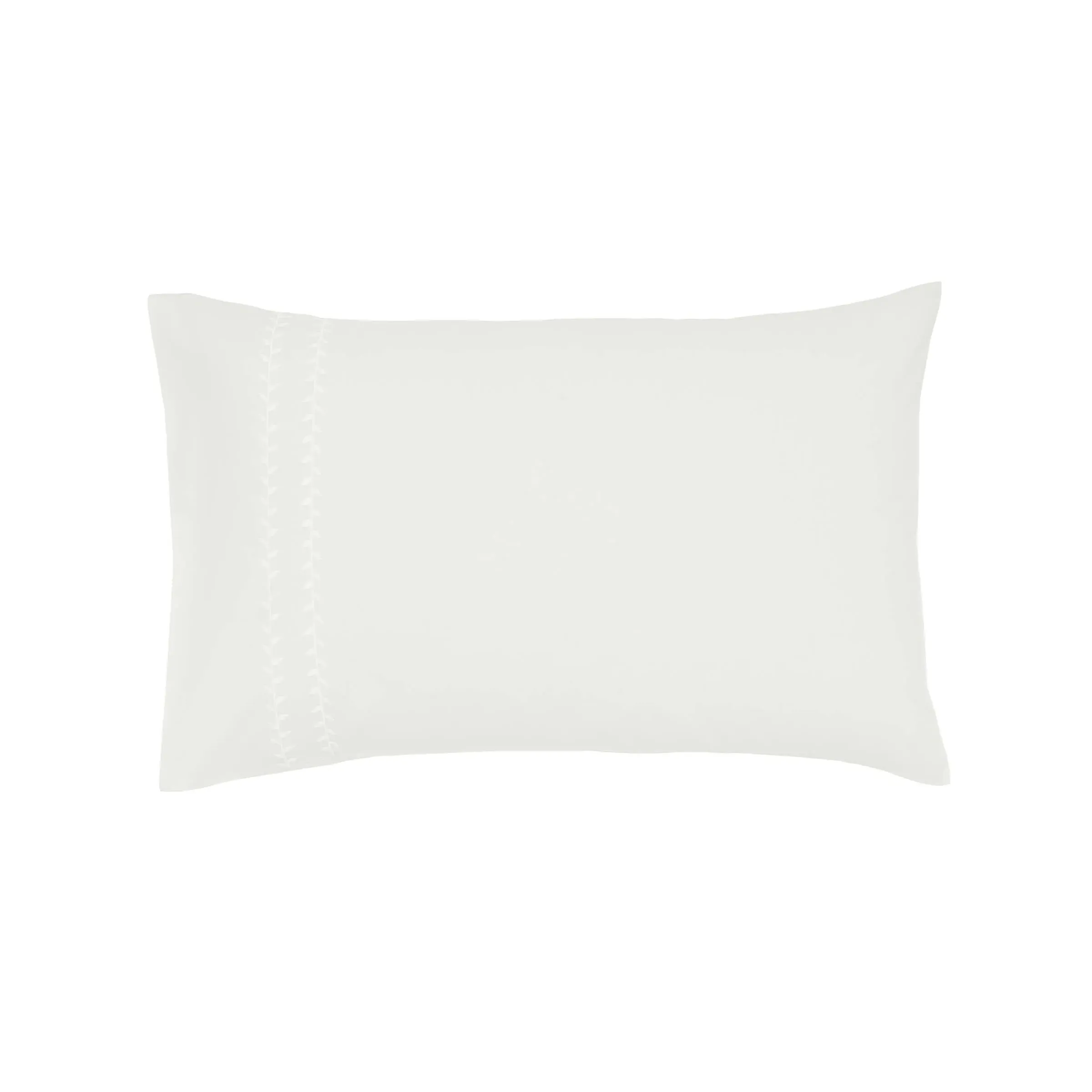 Pair Standard Pillowcases Embroidered - White image