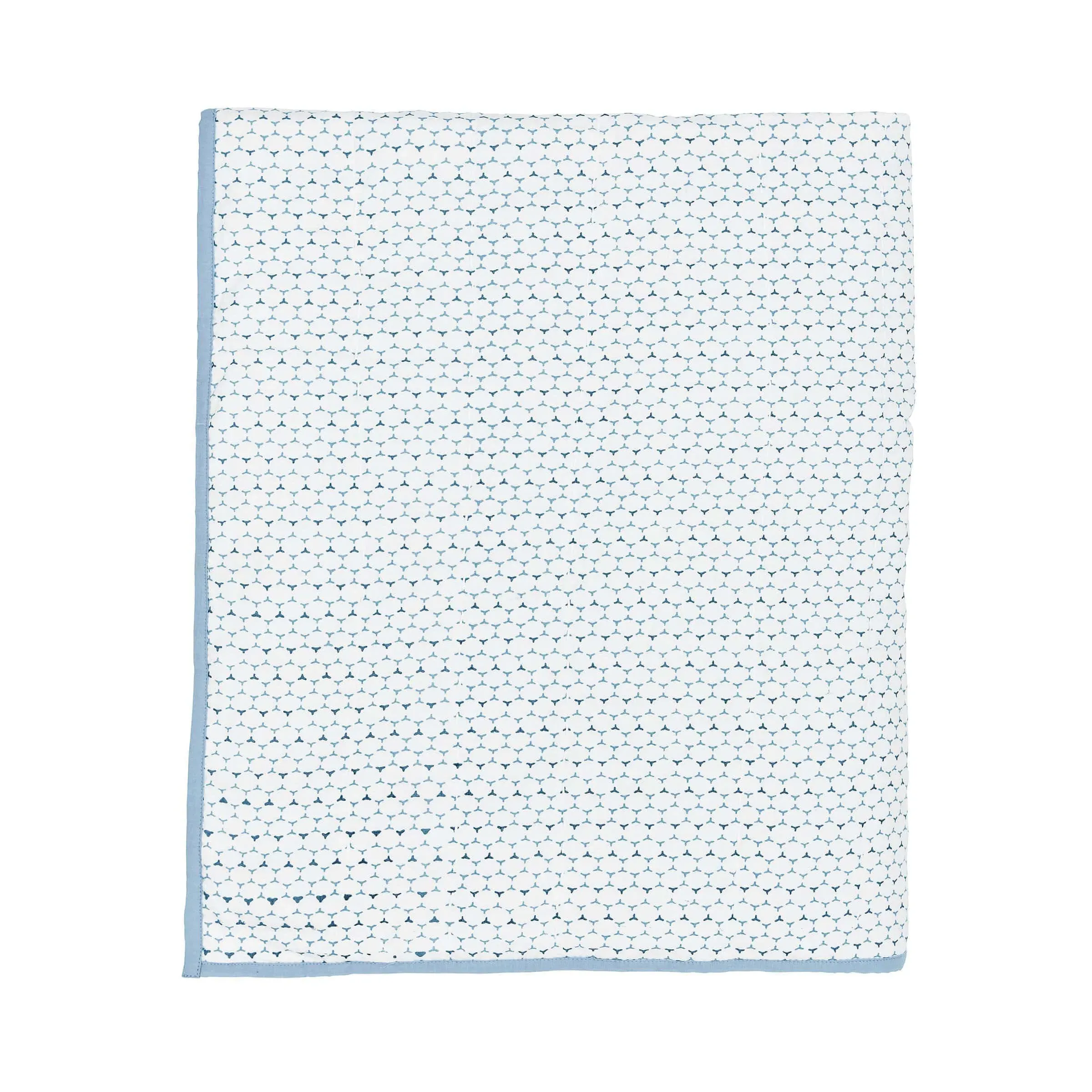 Quilted Throw Blanket - Ballintoy Blue, Cotton image