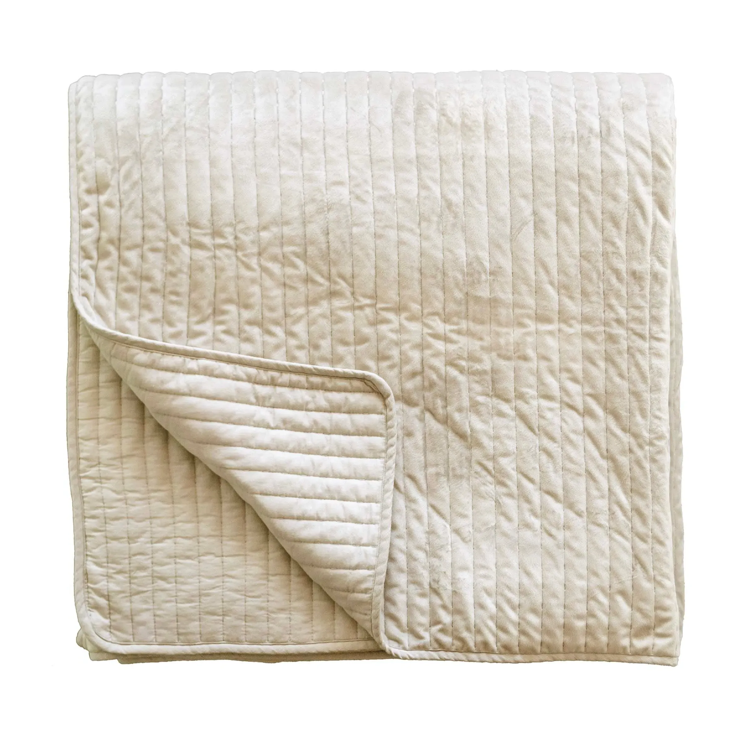 Quilted Throw - Linen, Velvet