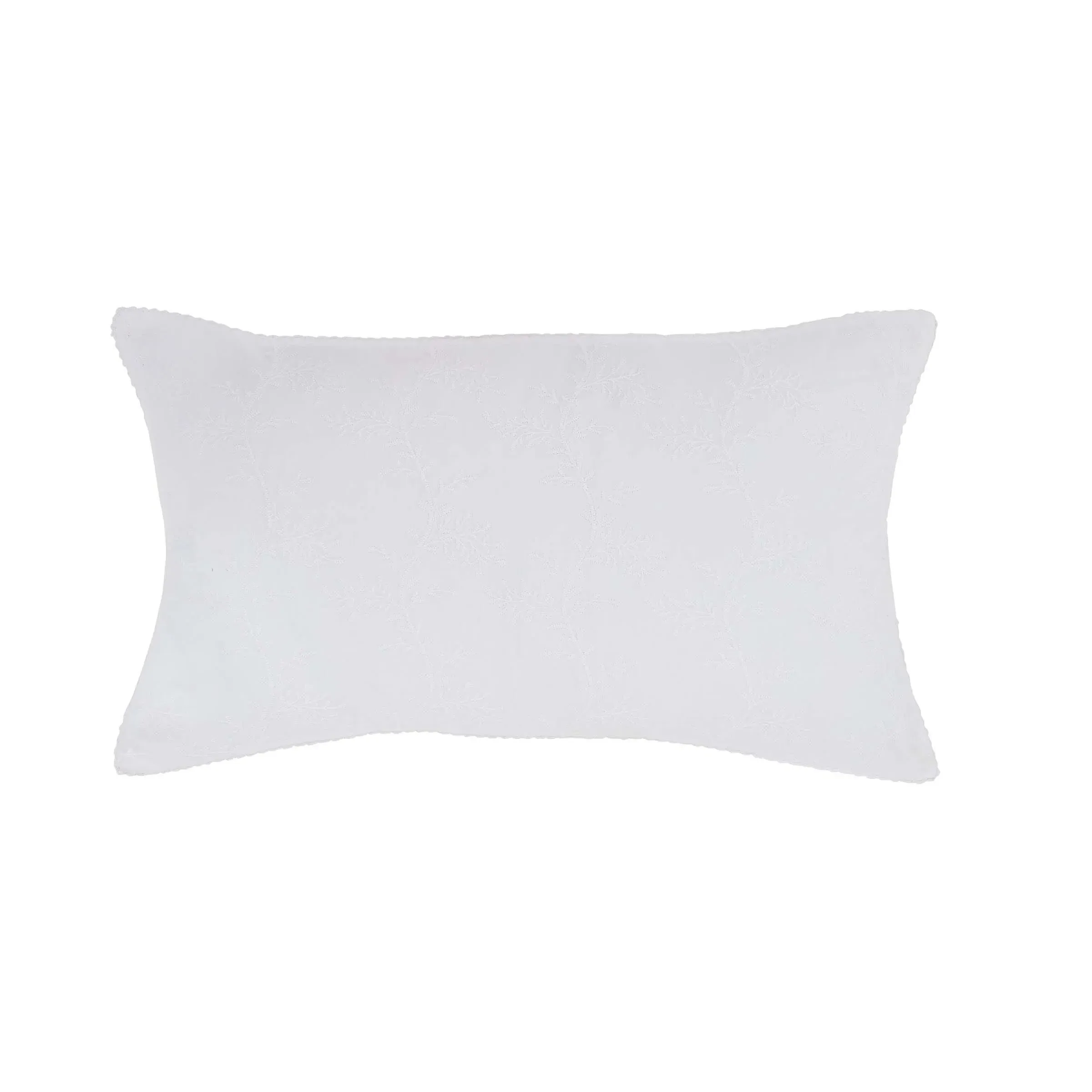 Rectangular Cushion with Embroidery - White image