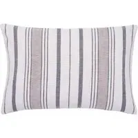 Rectangular Cushion Woven Stripe - Grey, Cotton