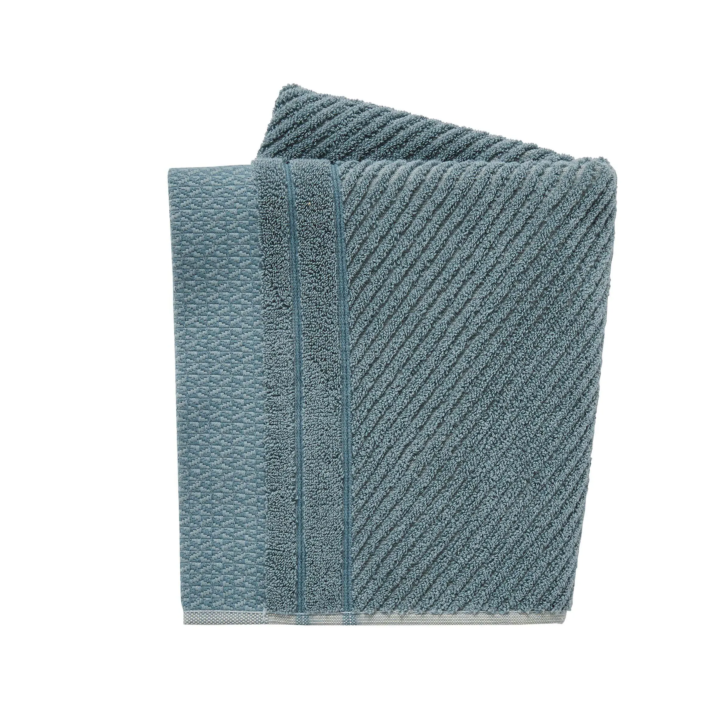 Ripple Bath Towel - Lough Green, Organic Cotton