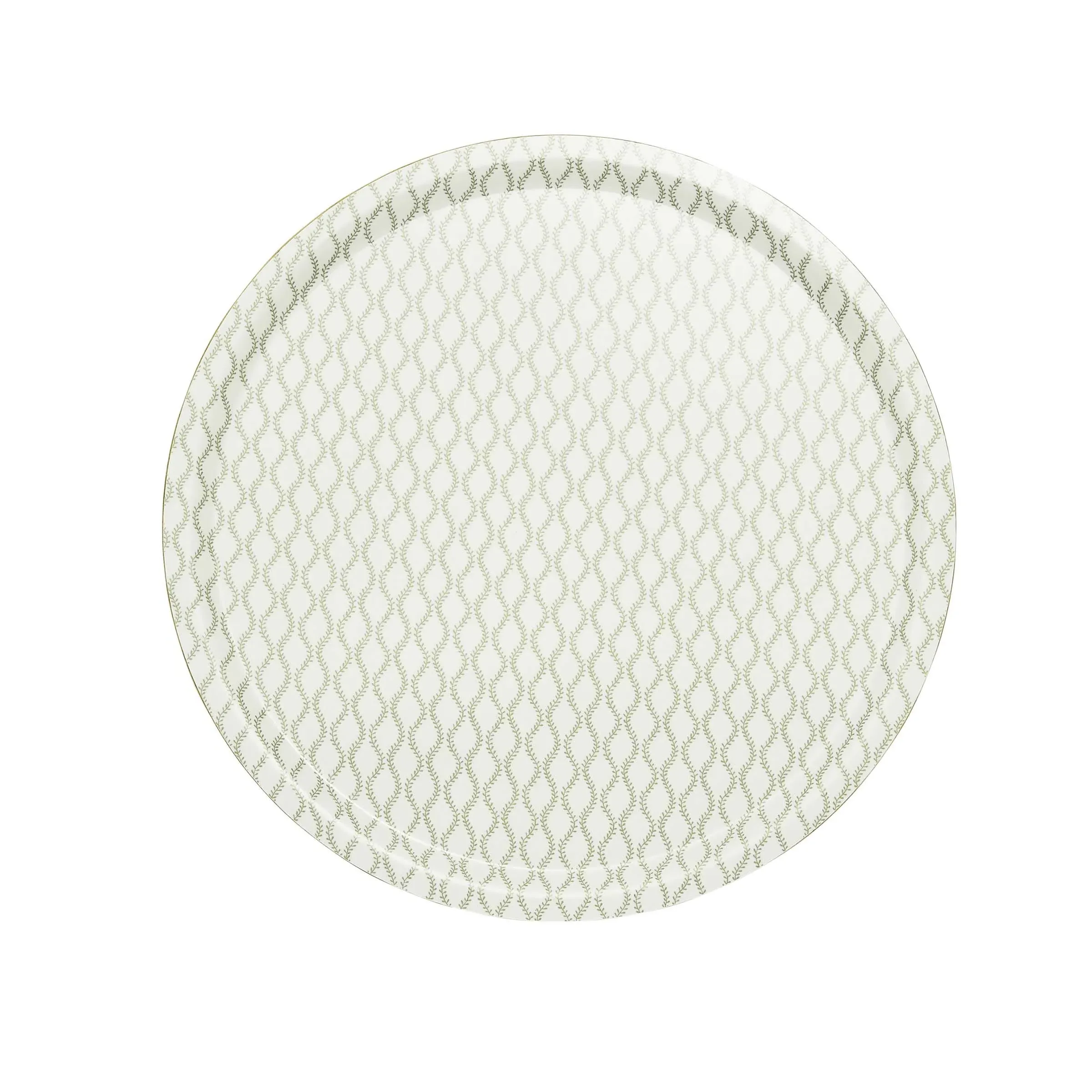 Rose Round Tray - Mourne Green, Birch Veneer product