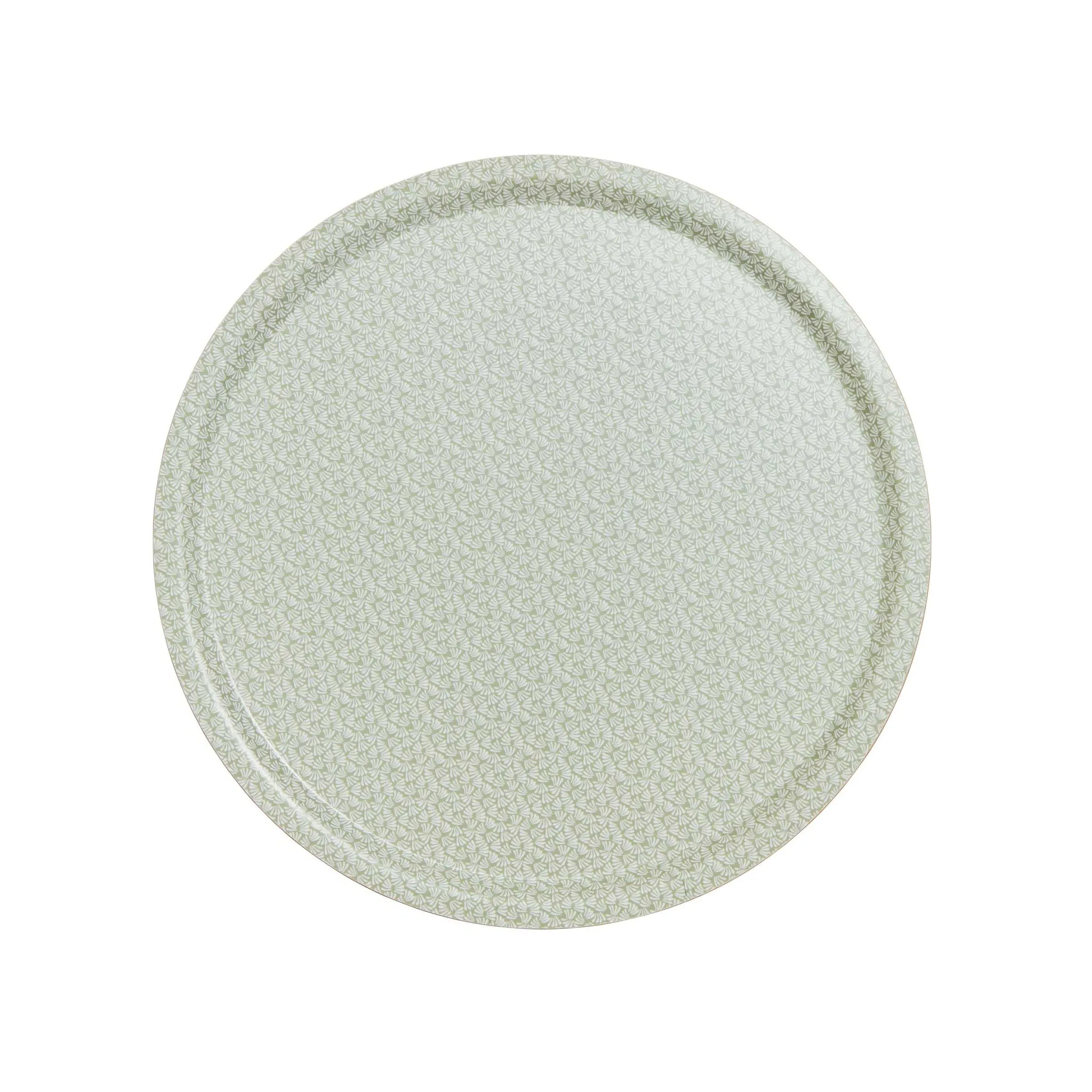 Round Serving Tray Floral Print - Sage, Melamine image