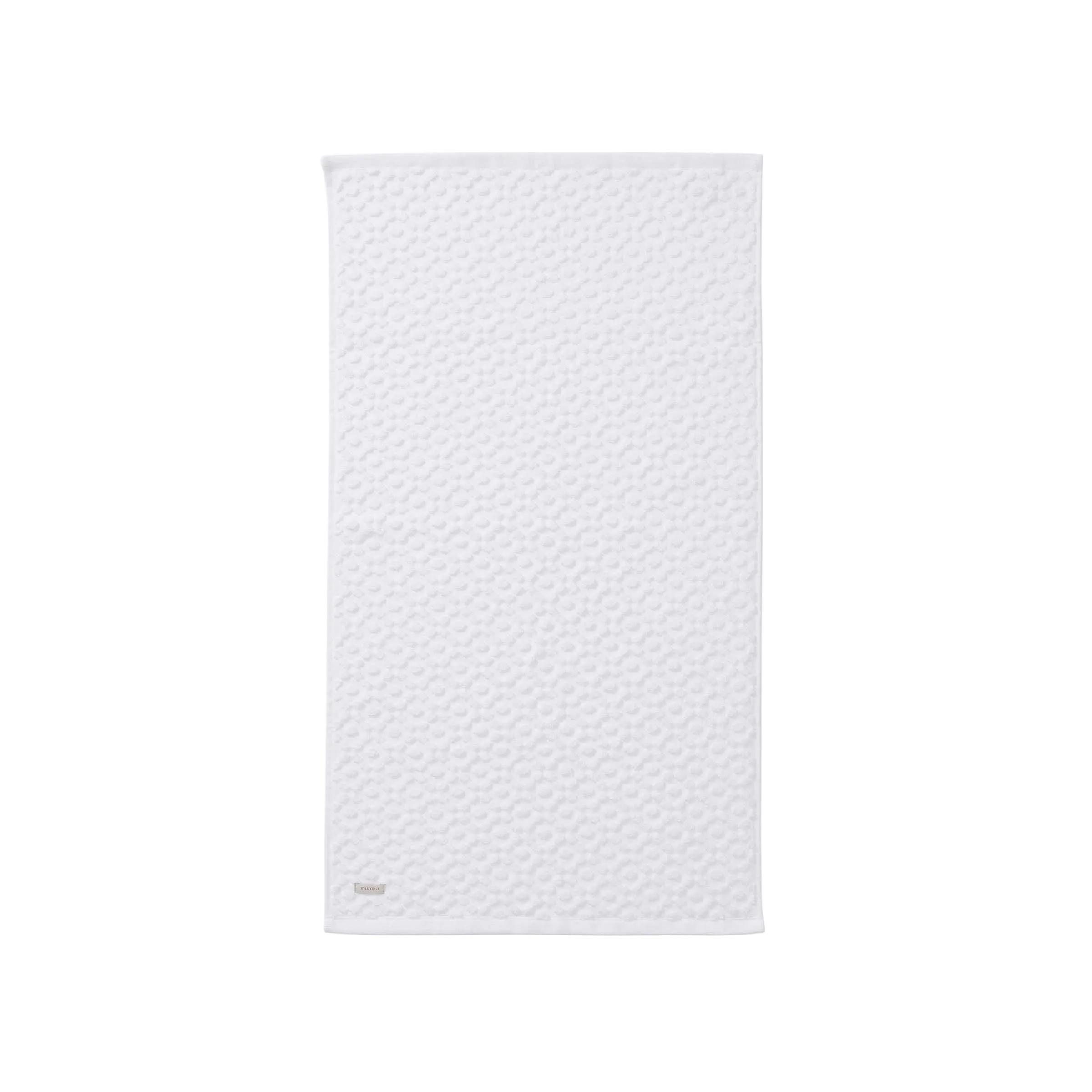 Sculpted Bath Sheet with Fringe - White, Cotton