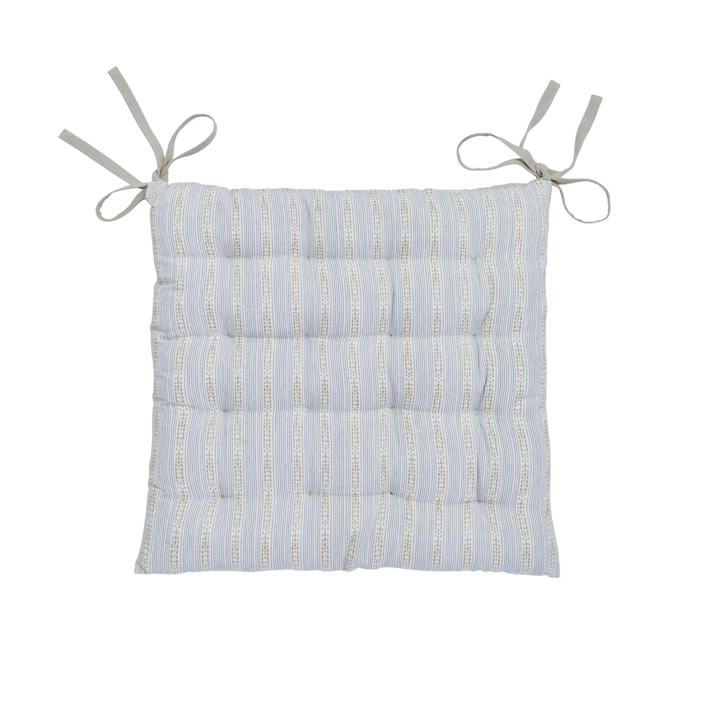 Seat Pad with Ties - Grey, Cotton