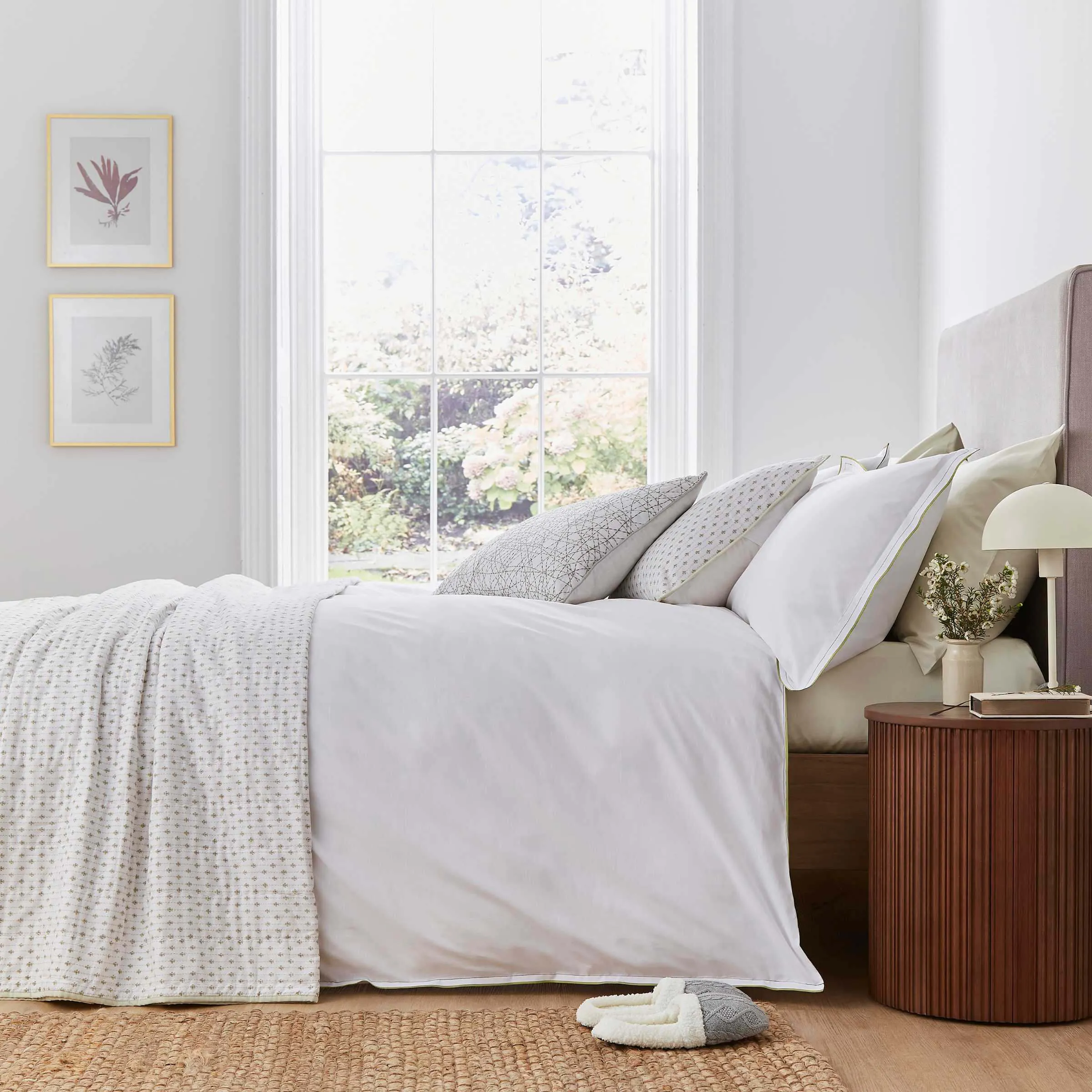 Single Duvet Cover - Mourne Green, Cotton