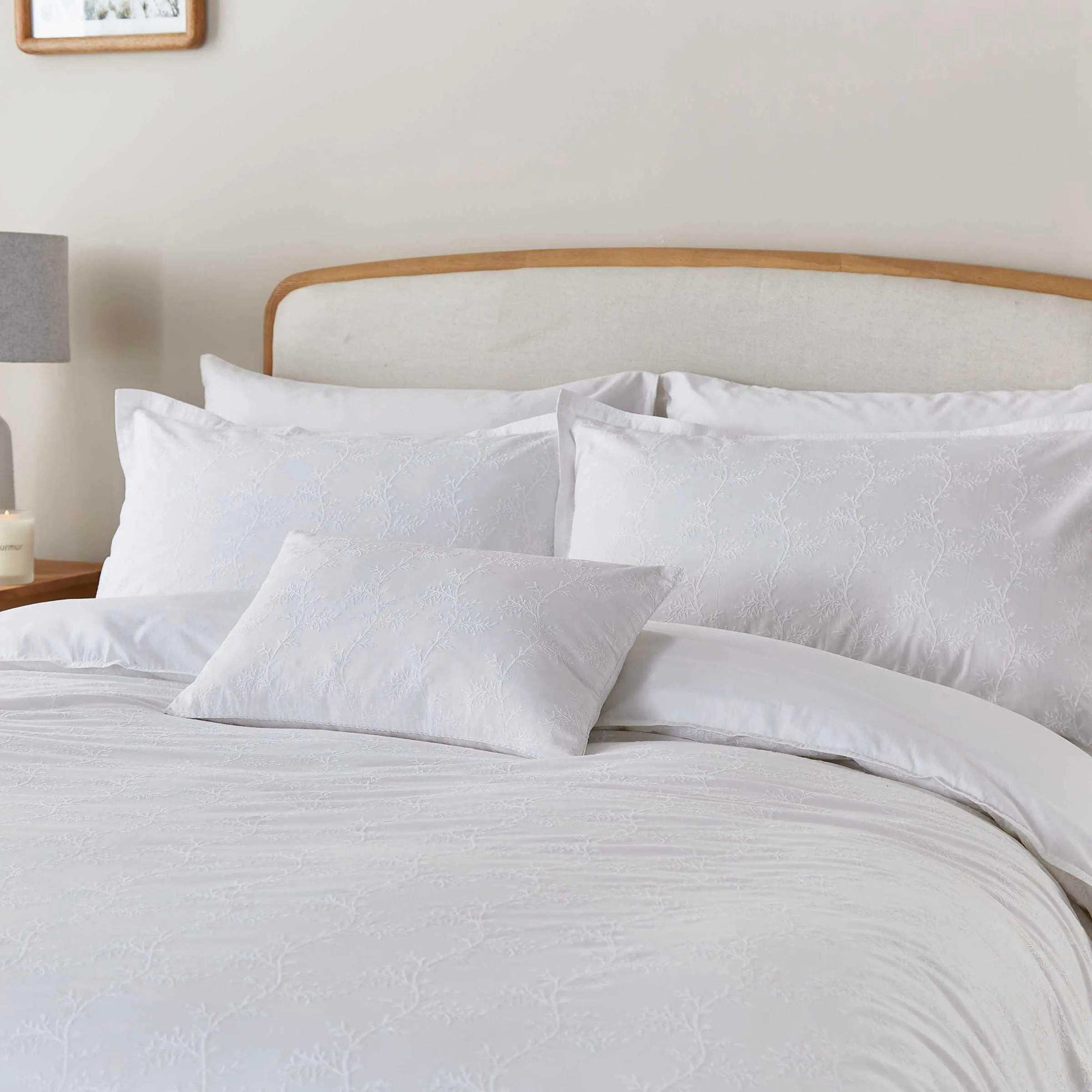 Single Duvet Cover Set - White, Cotton image