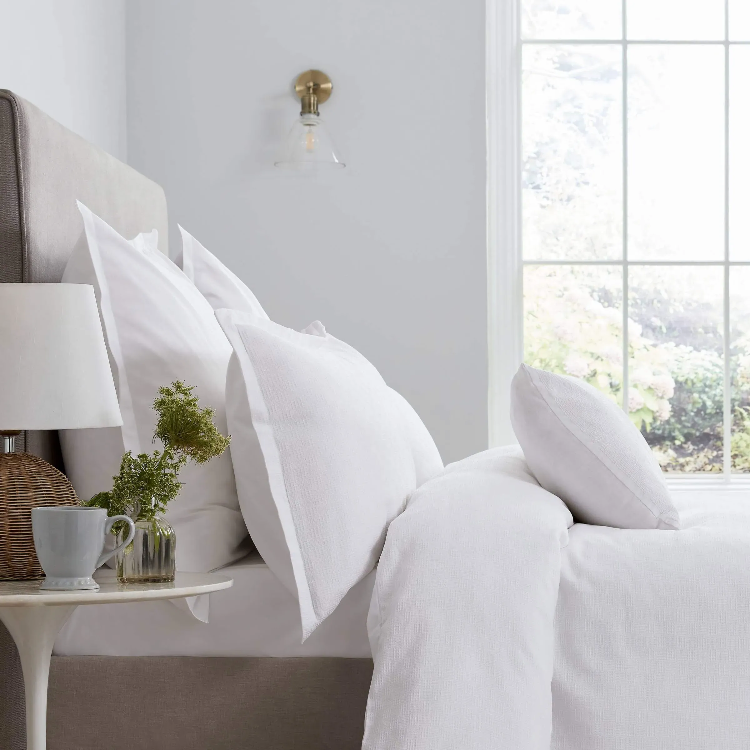 Single Duvet Cover - White, Cotton image