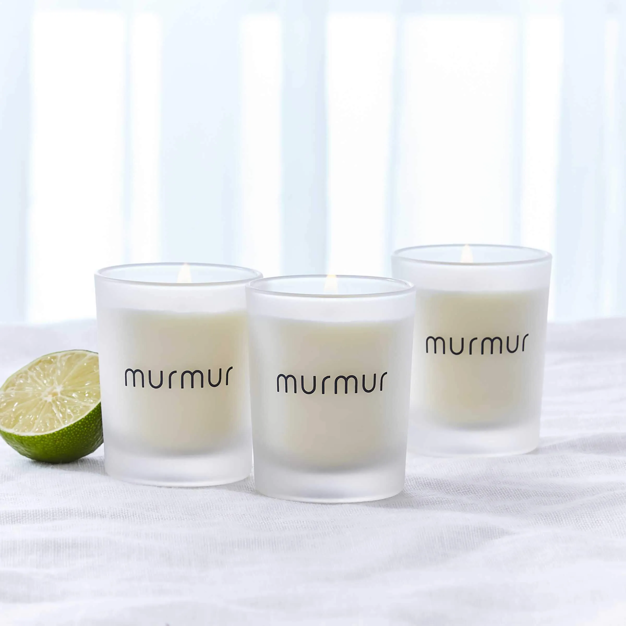 Spa Votive Scented Candle 3 Pack - Lime, Basil & Mandarin product