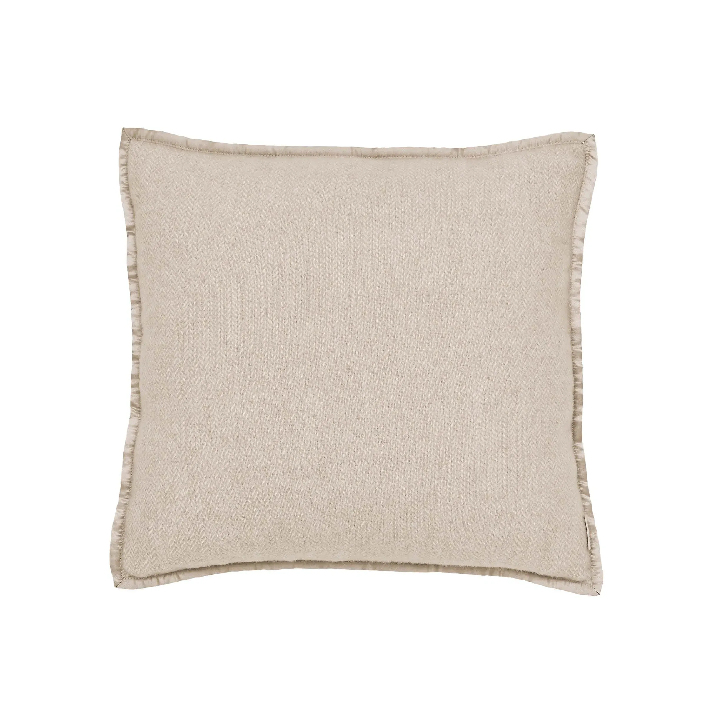 Square Cushion Herringbone Woven - Linen, Wool