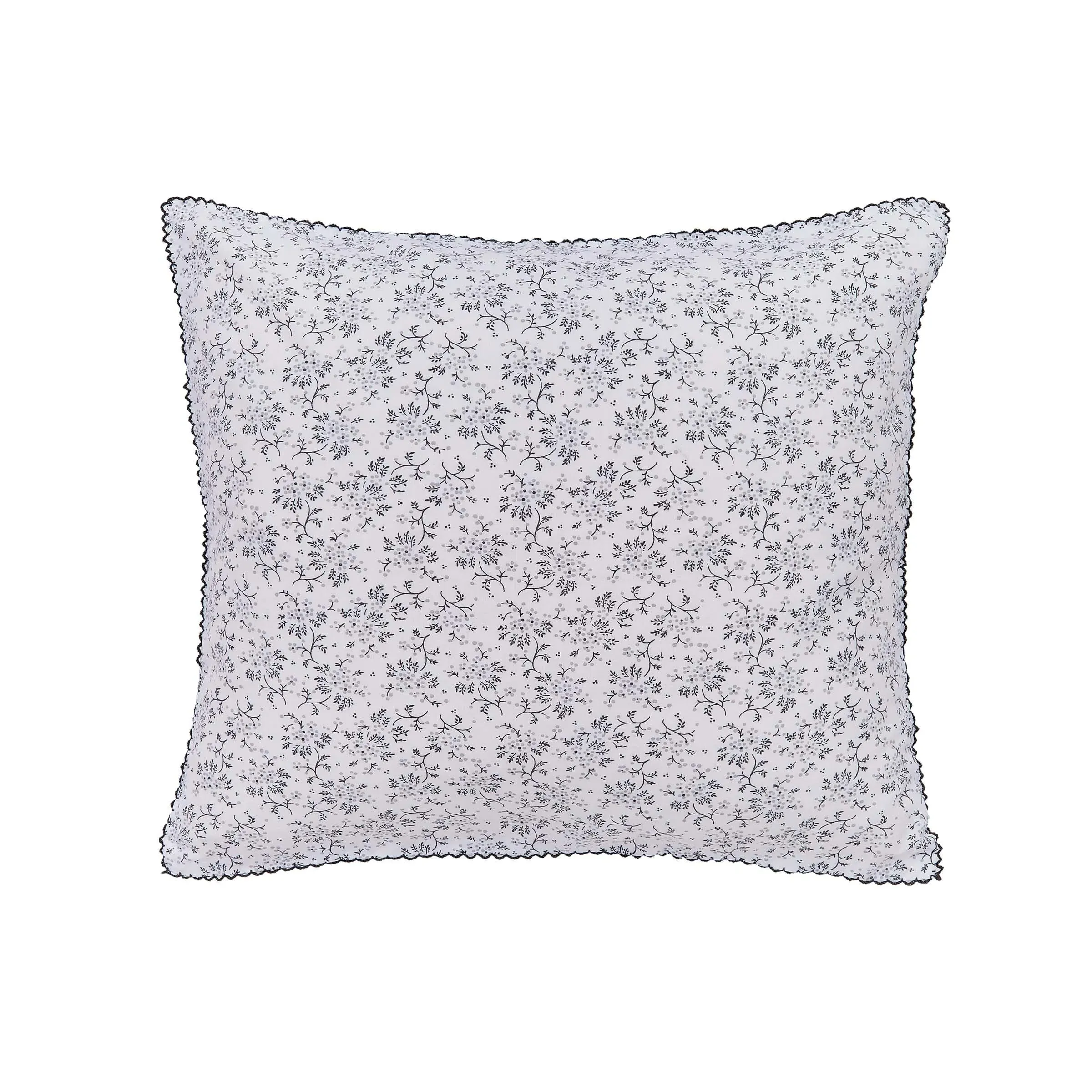 Square Cushion with Embroidered Edge - Cloud Grey image
