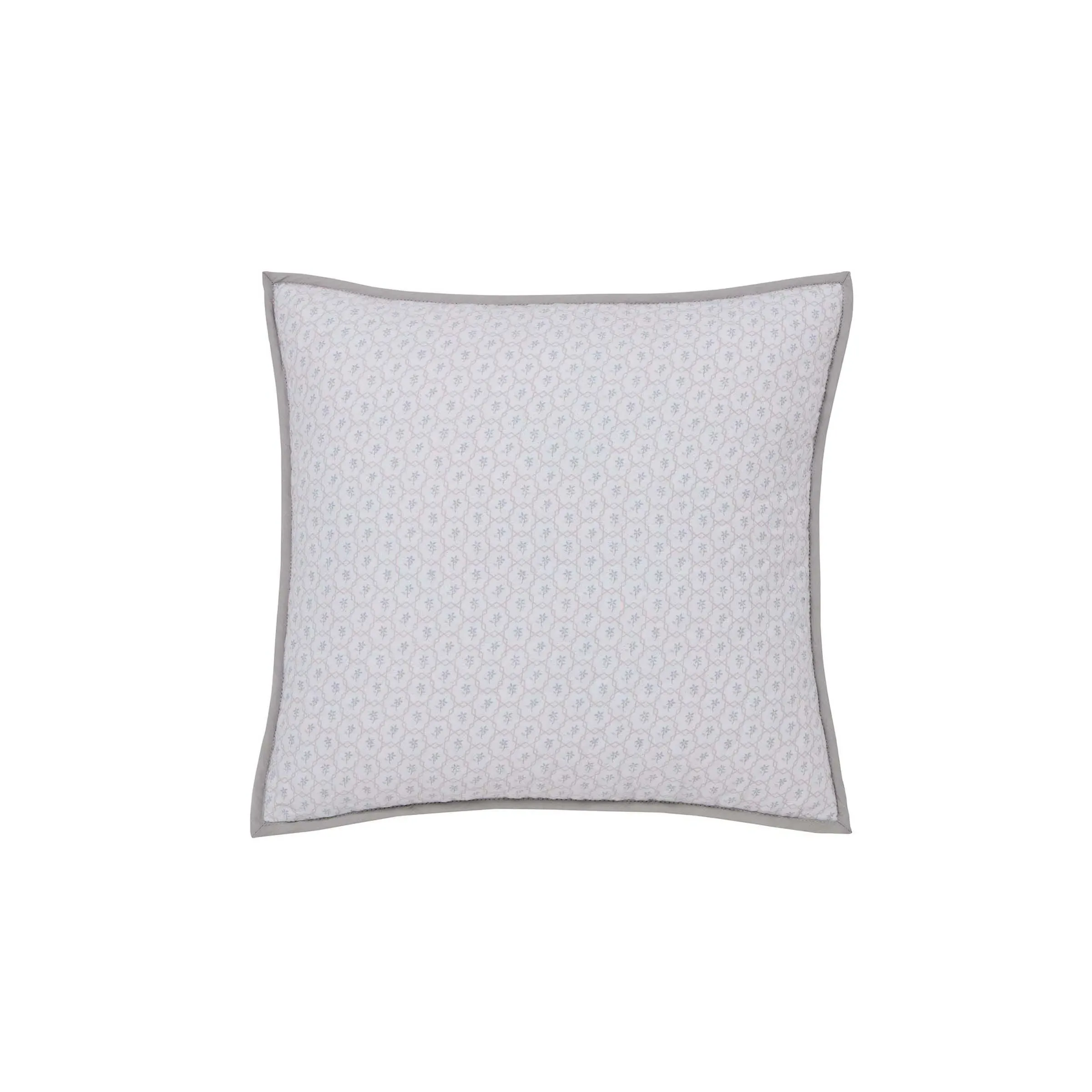 Square Cushion with Quilted Detail - Linen image