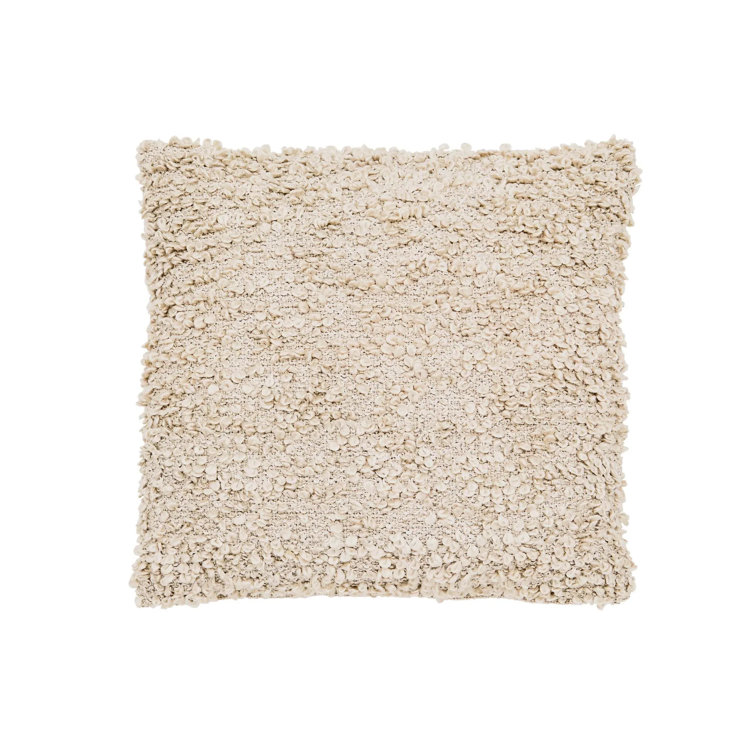 Square Cushion with Textured Weave - Linen