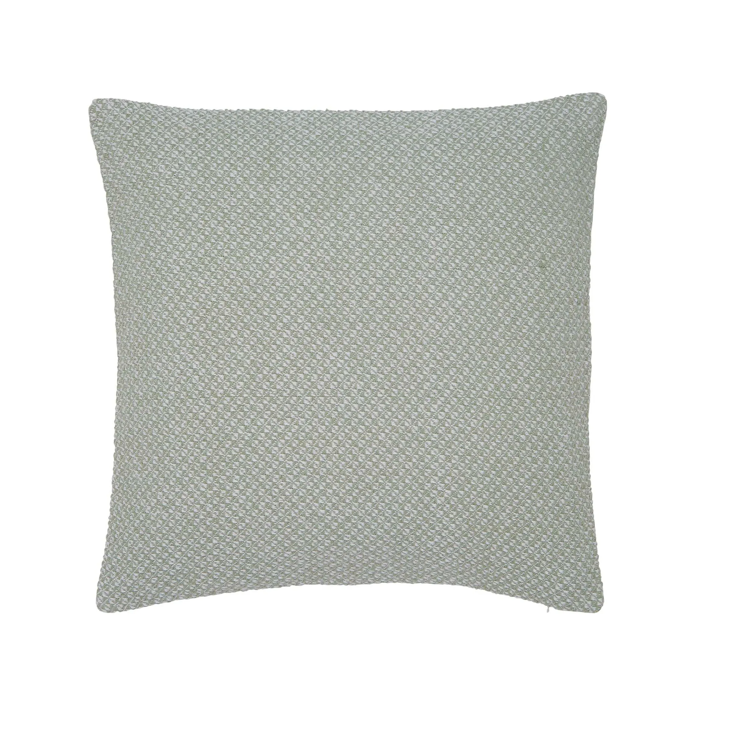 Square Cushion with Textured Weave - Sage, Cotton