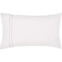 Standard Pillowcase with Embroidery - Grey, Cotton