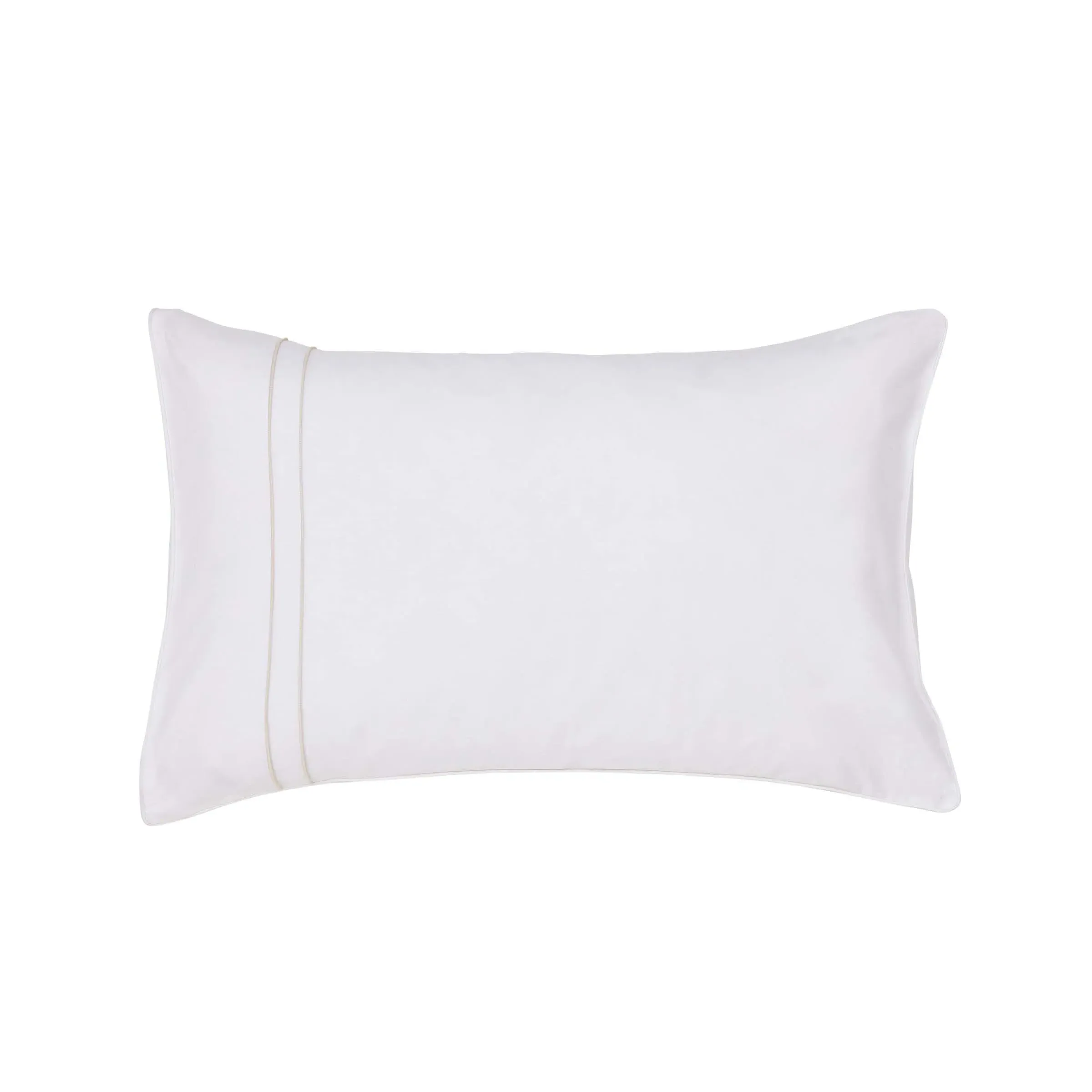 Standard Pillowcase with Embroidery - Ivory, Cotton