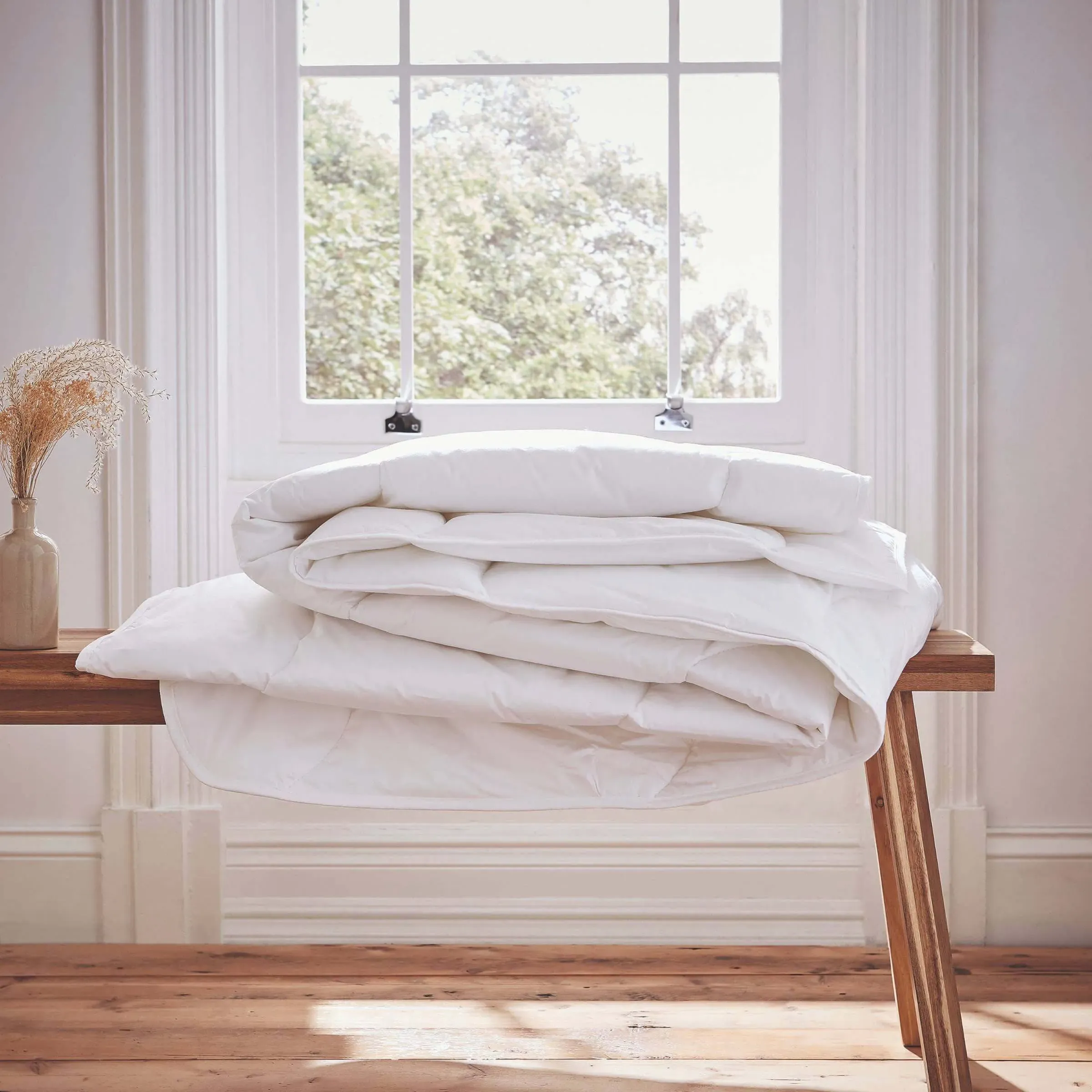 Super King Duvet 13.5 Tog - White, Cotton