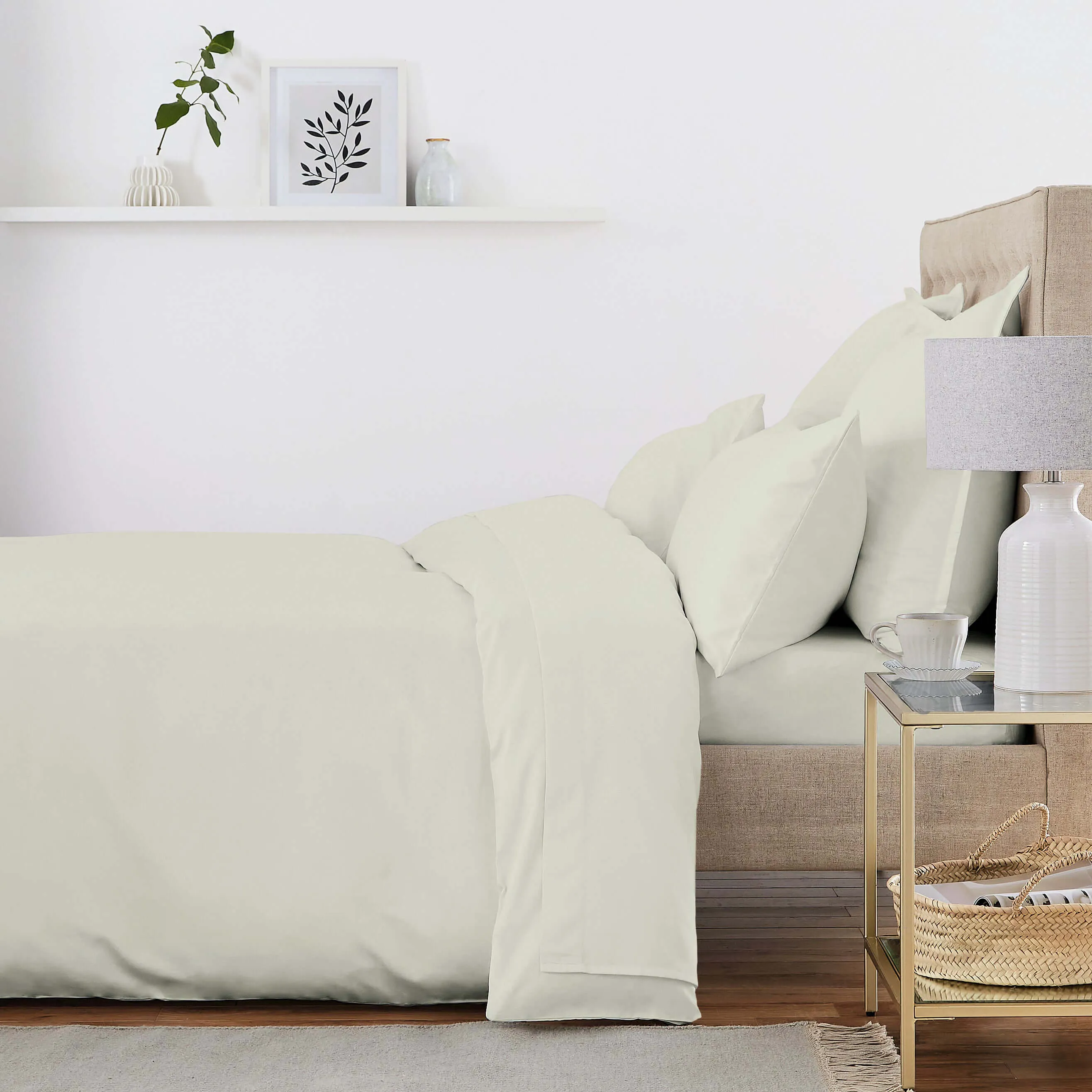 Super King Duvet Cover 500TC - Green, Cotton