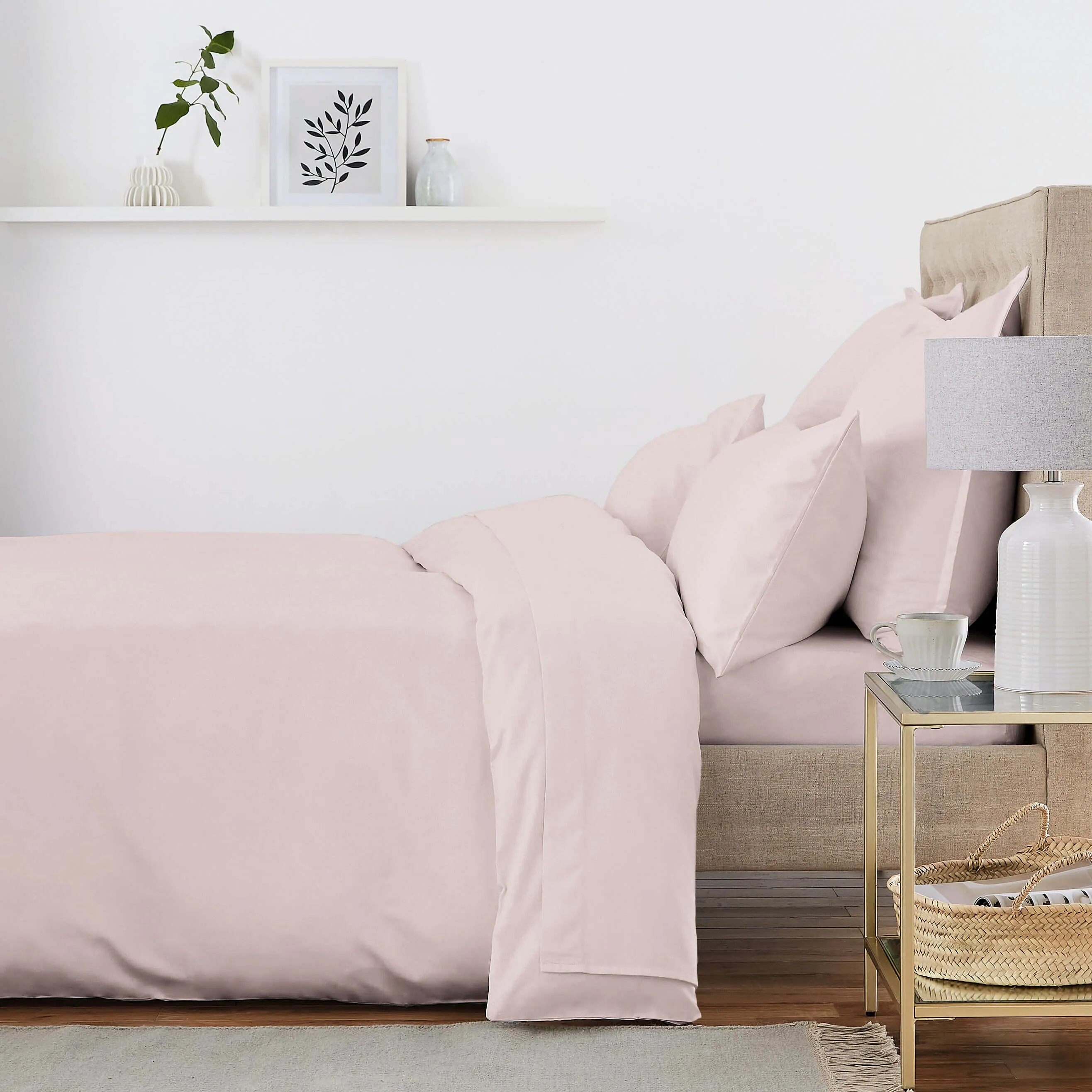 Super King Duvet Cover 500TC - Rose, Cotton