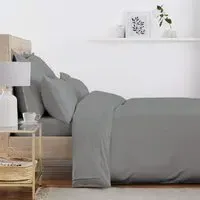 Super King Duvet Cover 500TC - Storm Grey, Cotton