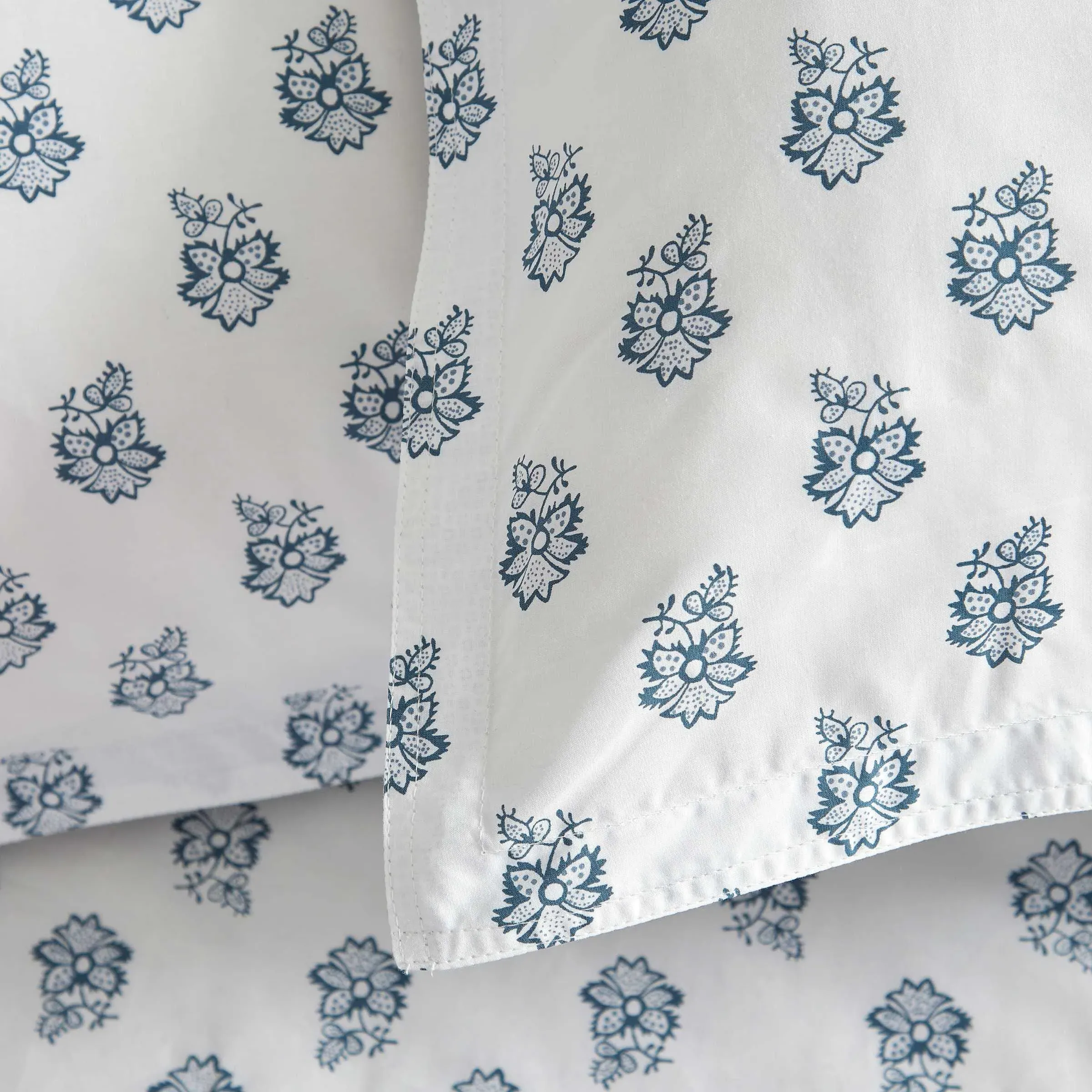 Super King Duvet Cover Set - Blue, Cotton