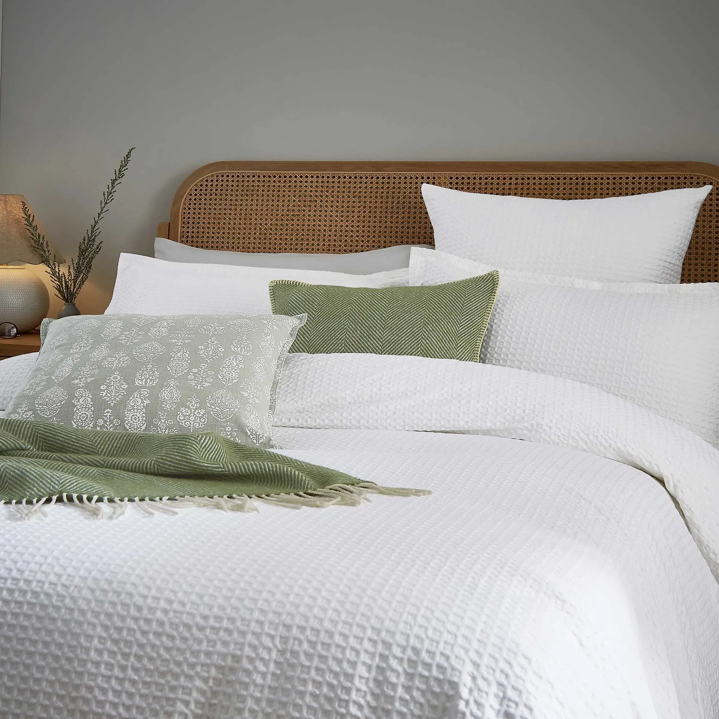 Super King Duvet Cover Set - White, Cotton