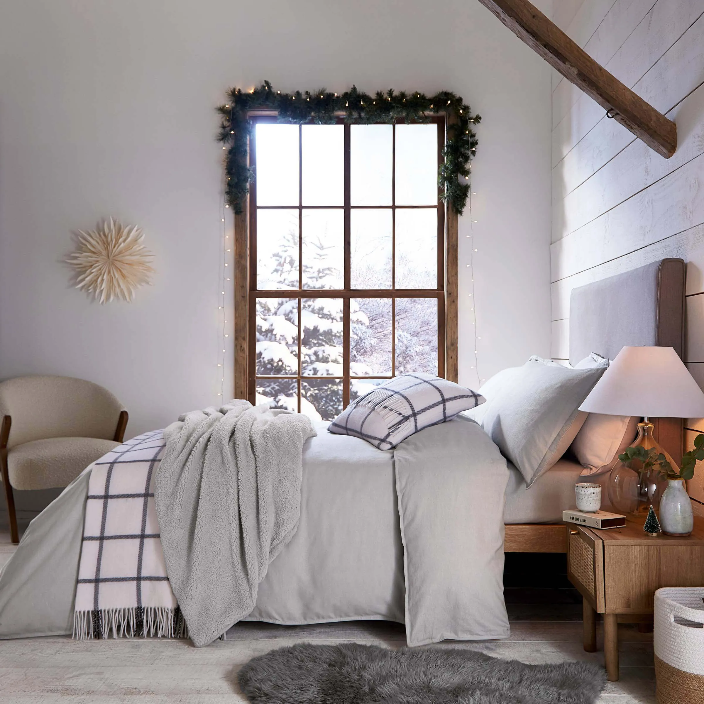 Super King Fitted Sheet - Cloud Grey, Cotton